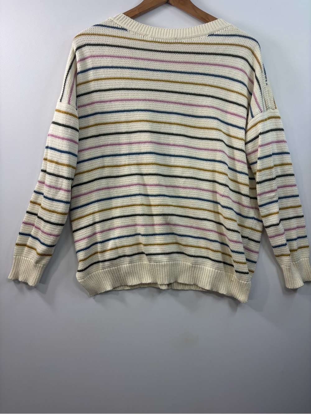 Emerson Fry Carolyn Rainbow 5 Stripe Organic Cotton Crewneck Top Women’s Small - Picture 5 of 7